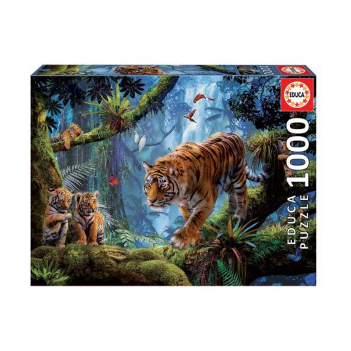 Снимка на Тигри в гората - пъзел 1000 части