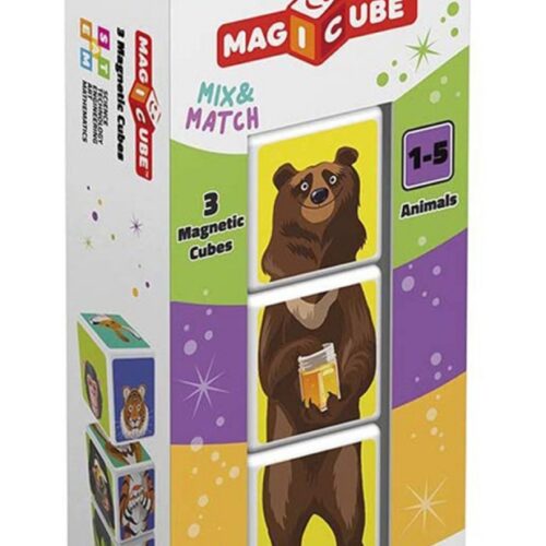 Магнитен конструктор, Geomag, Magicube, Животни 110, 3 части Снимка на Магнитен конструктор