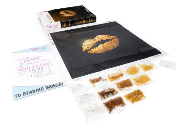 Комплект за бродиране с мъниста, 55029 GOLDEN KISS