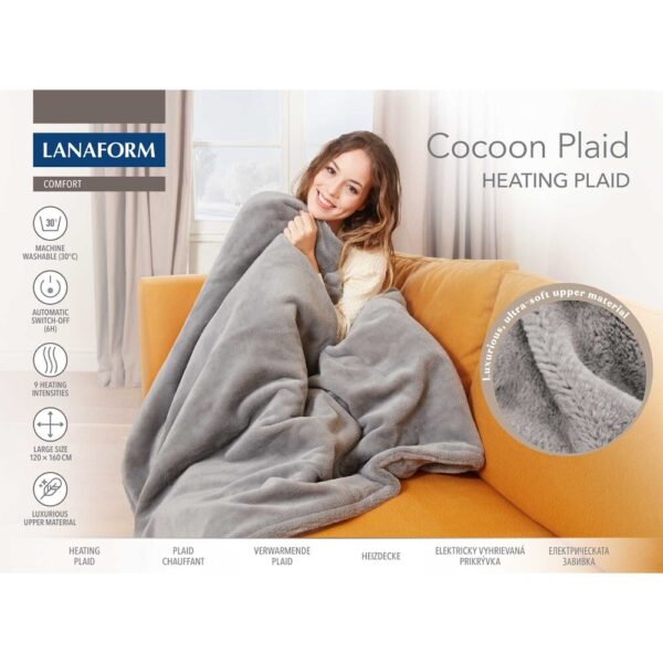 Lanaform Cocoon Plaid, Изключително меко отопляемо одеяло