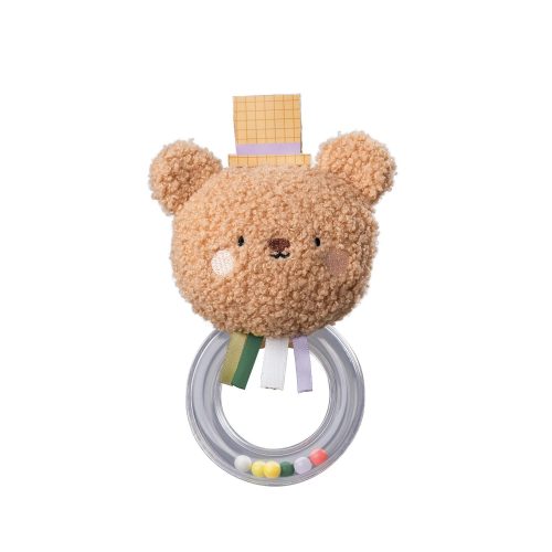 Бебешка мека дрънкалка, Taf Toys, Мече, 18 см Снимка на Бебешка мека дрънкалка